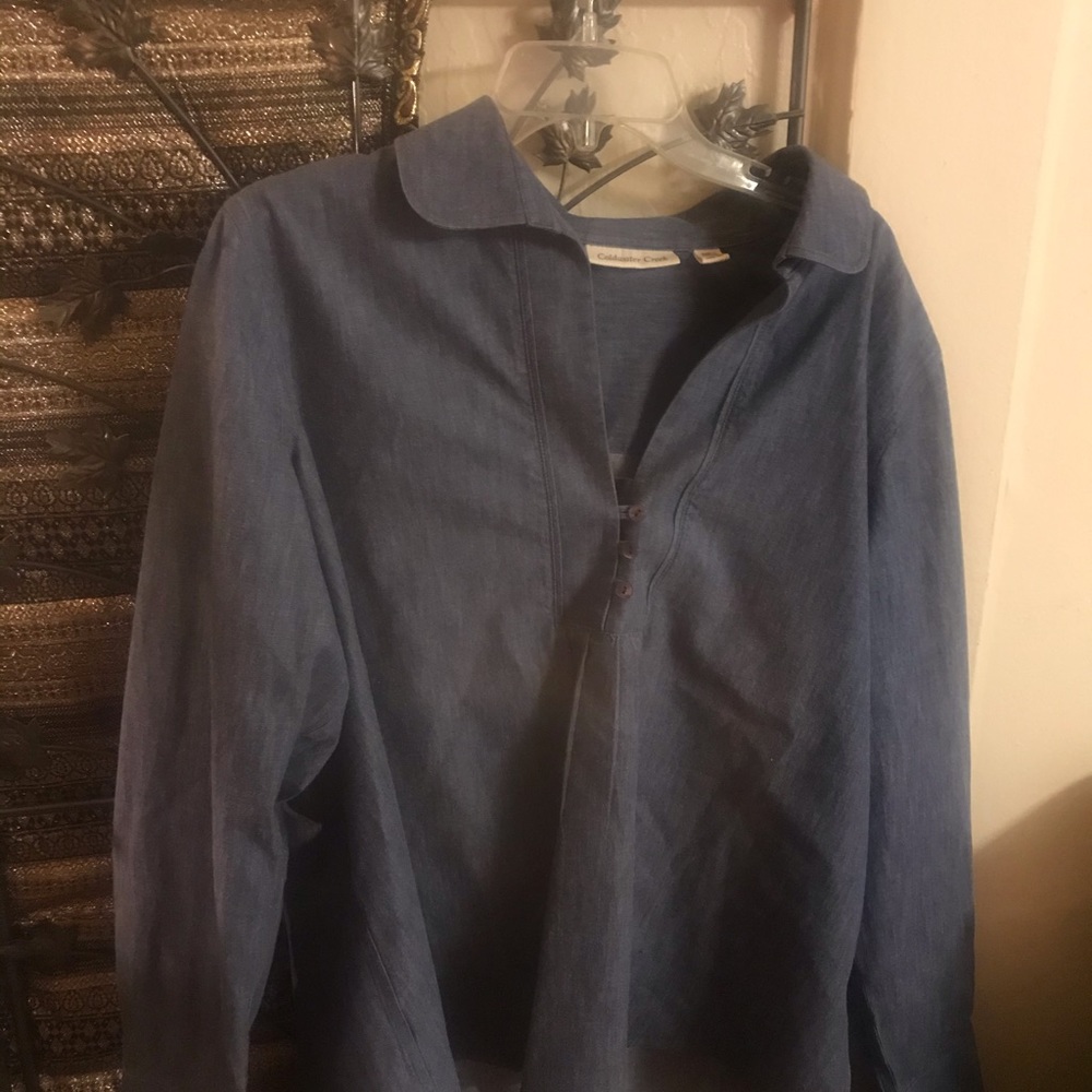 Jean shirt by cold water creek /size 1X/good